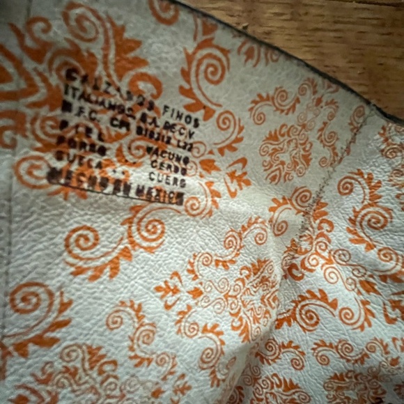 [MX23.5/US 6.5]Franco Cuadro Mixed Leather Heeled Mid Calf Boots Retro Boho - Picture 10 of 10